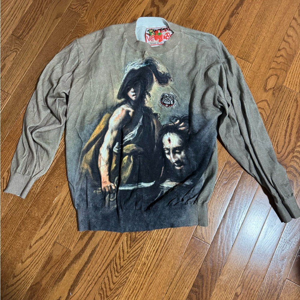 Very rare raf Reyes Graphic Men Sweater - Brown